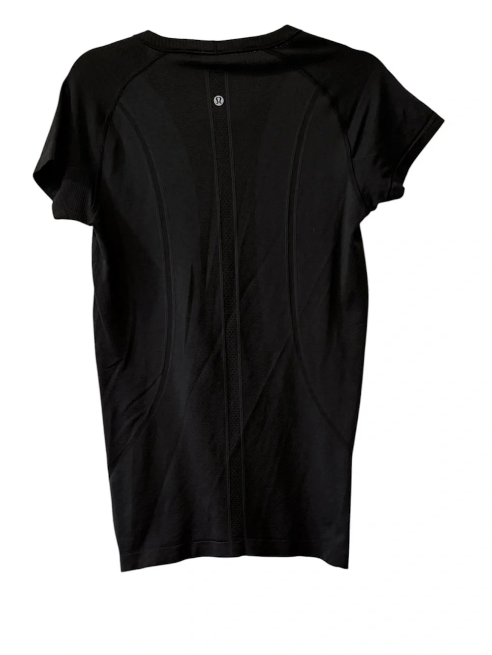 Lululemon Swiftly Tech women’s 10 short sleeve athletic black top with mesh - Picture 2 of 3